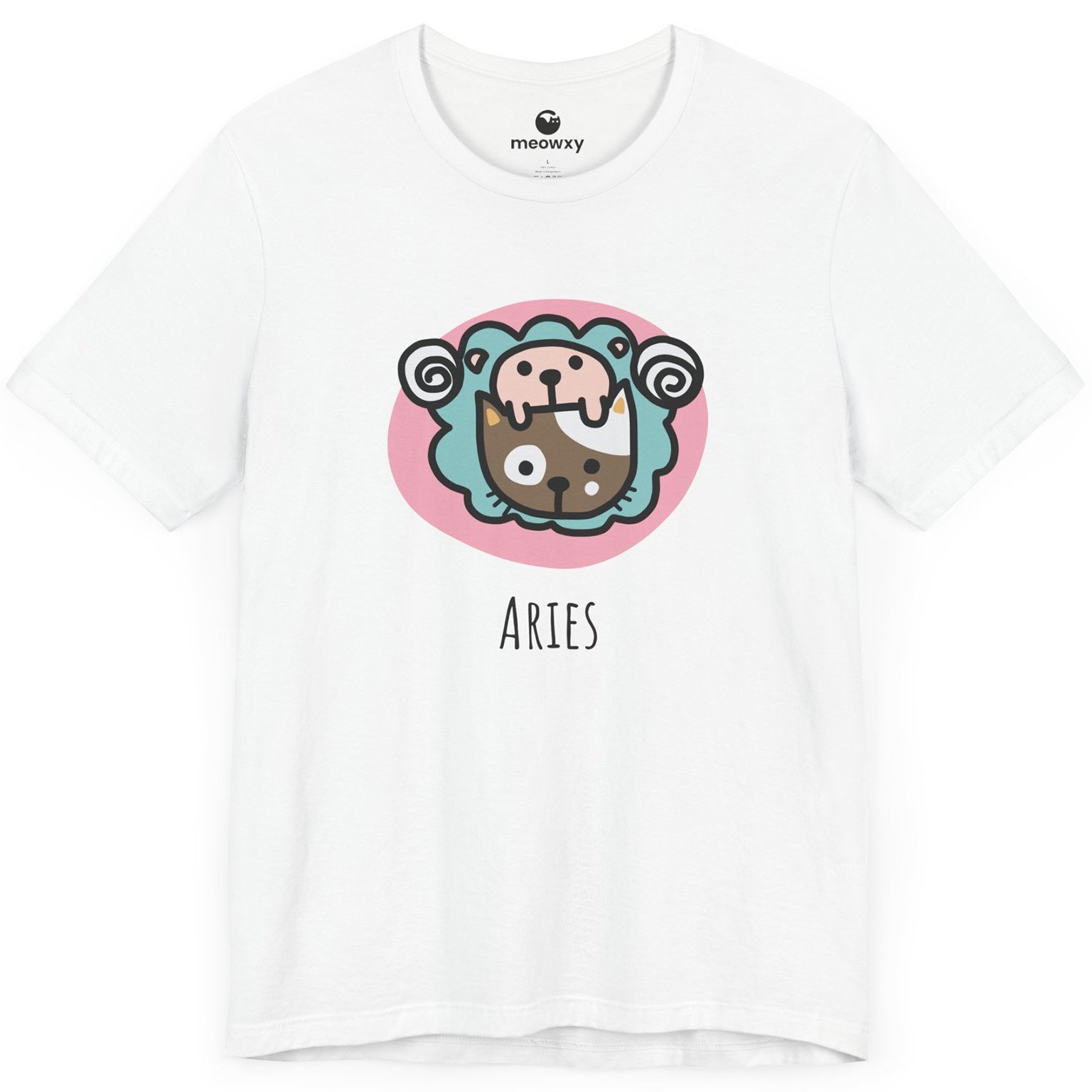 Aries Zodiac Cat T-shirt - Image 4