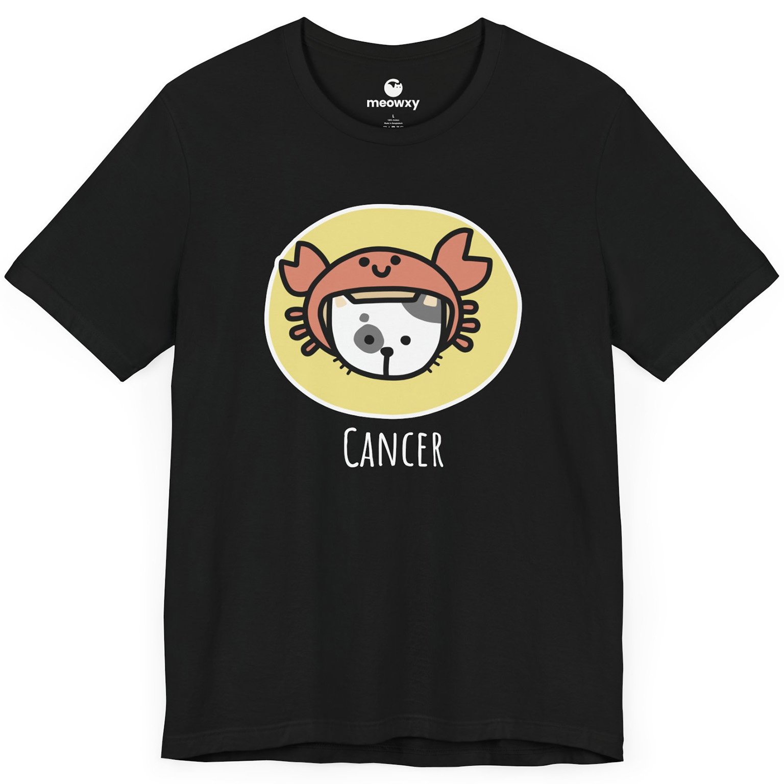 Cancer Zodiac Cat T-shirt - Image 1