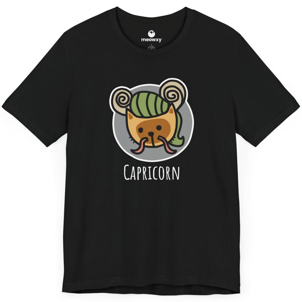 Capricorn Zodiac Cat T-shirt