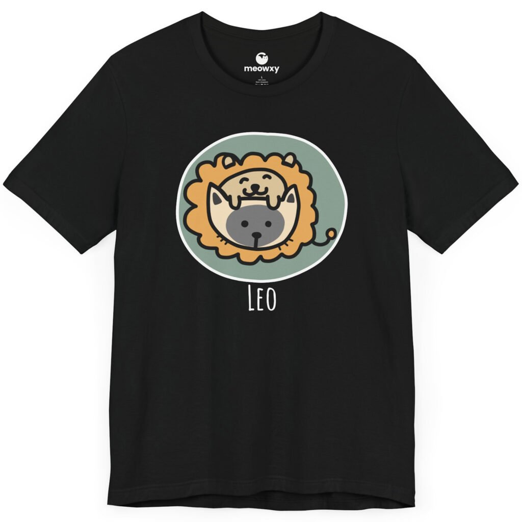 Leo Zodiac Cat T-shirt