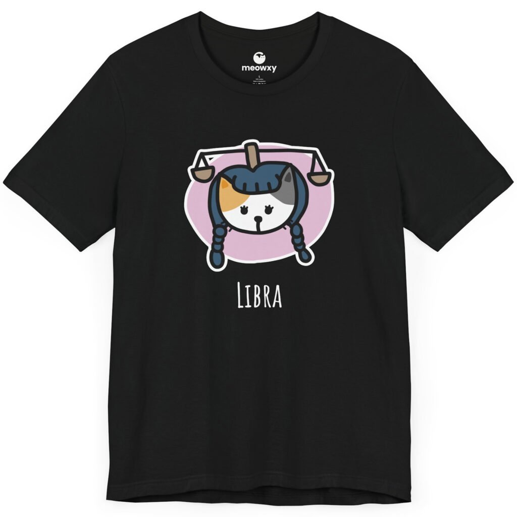 Libra Zodiac Cat T-shirt