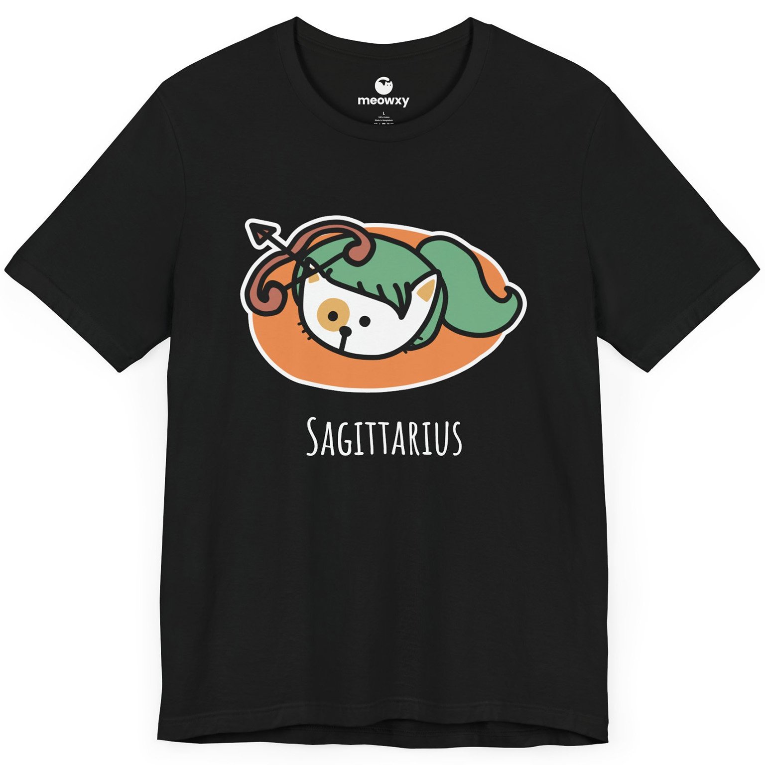 Sagittarius Zodiac Cat T-shirt - Image 1