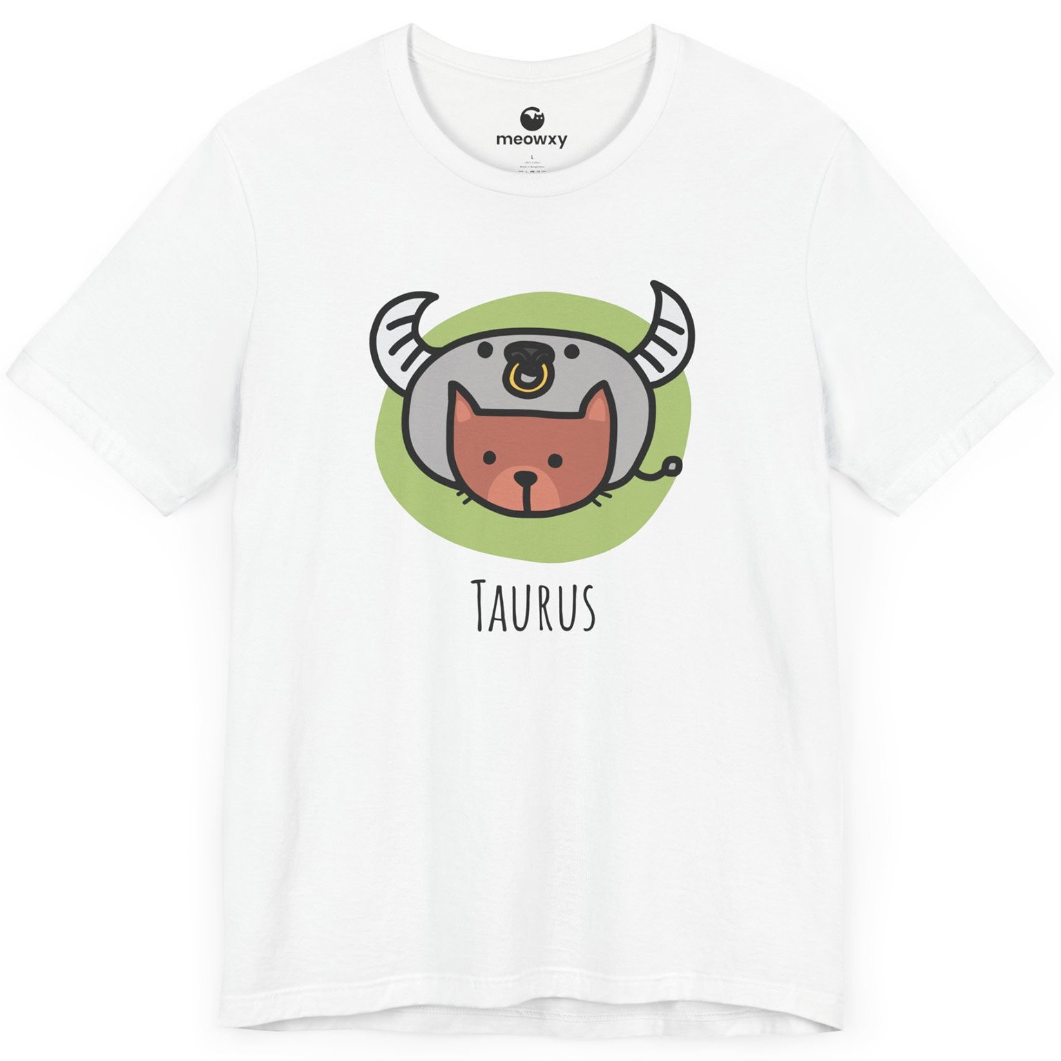 Taurus Zodiac Cat T-shirt - Image 4