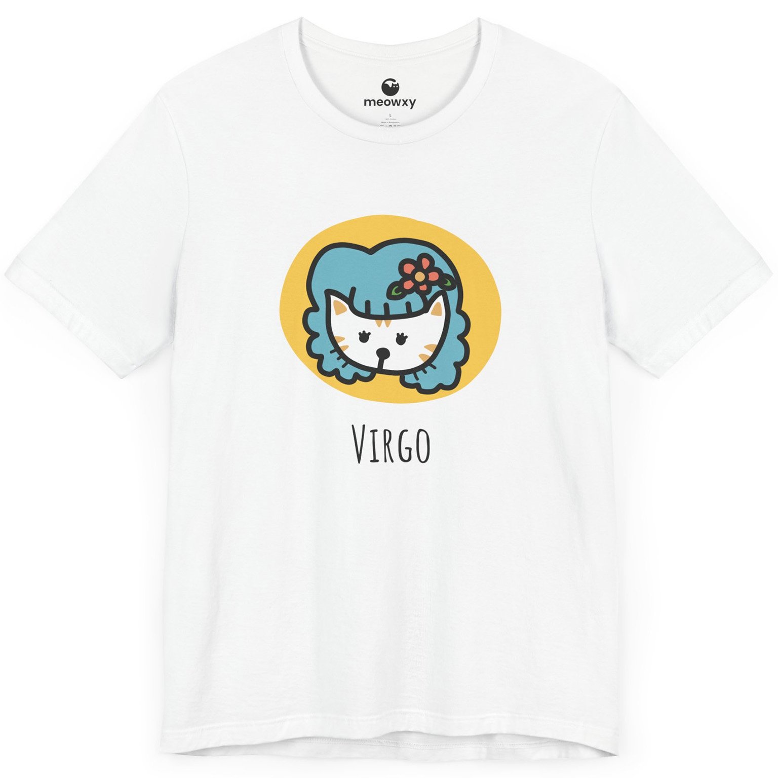 Virgo Zodiac Cat T-shirt - Image 4