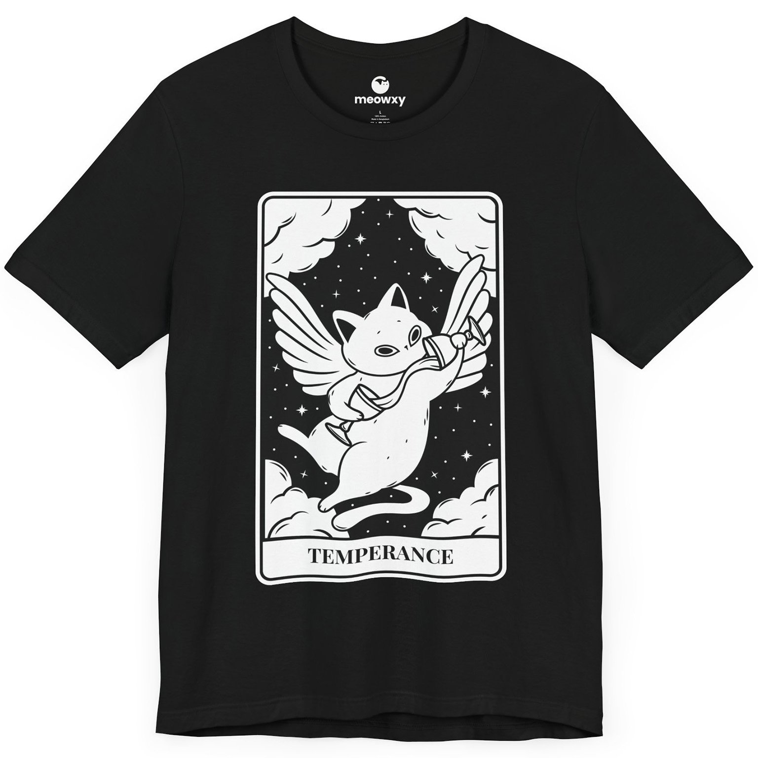 Temperance Tarot Cat T-shirt - Image 1