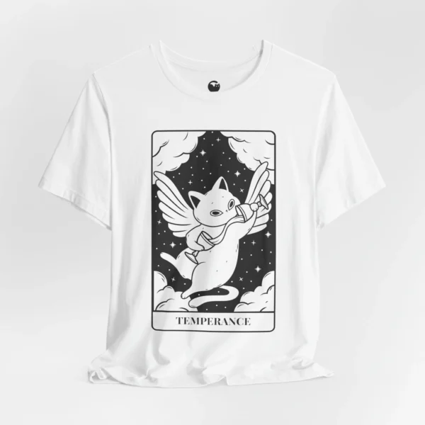 Meowxy T-Shirt, Temperance Tarot Cat White