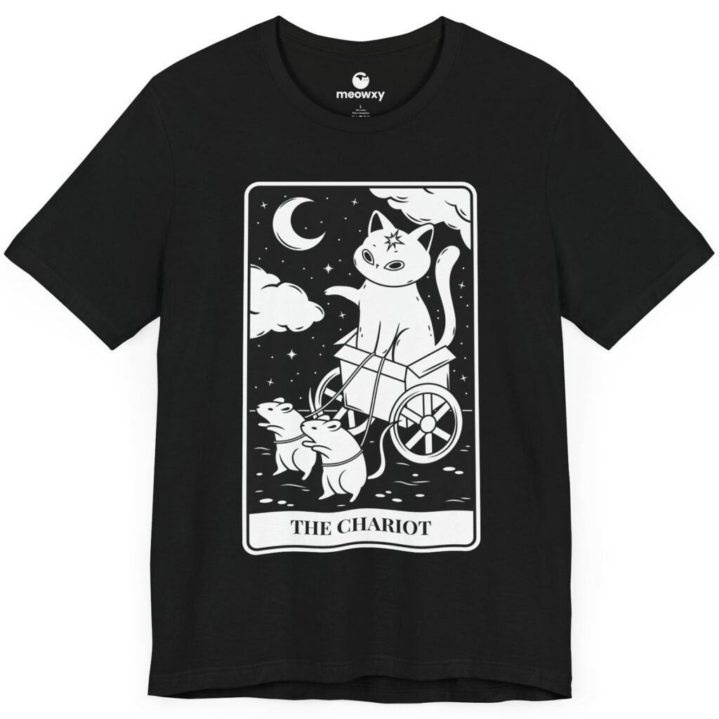 The Chariot Tarot Cat T-shirt