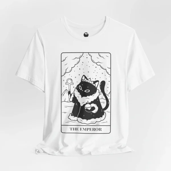 Meowxy T-Shirt, The Emperor Tarot Cat White