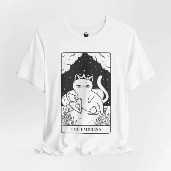 Meowxy T-Shirt, The Empress Tarot Cat White