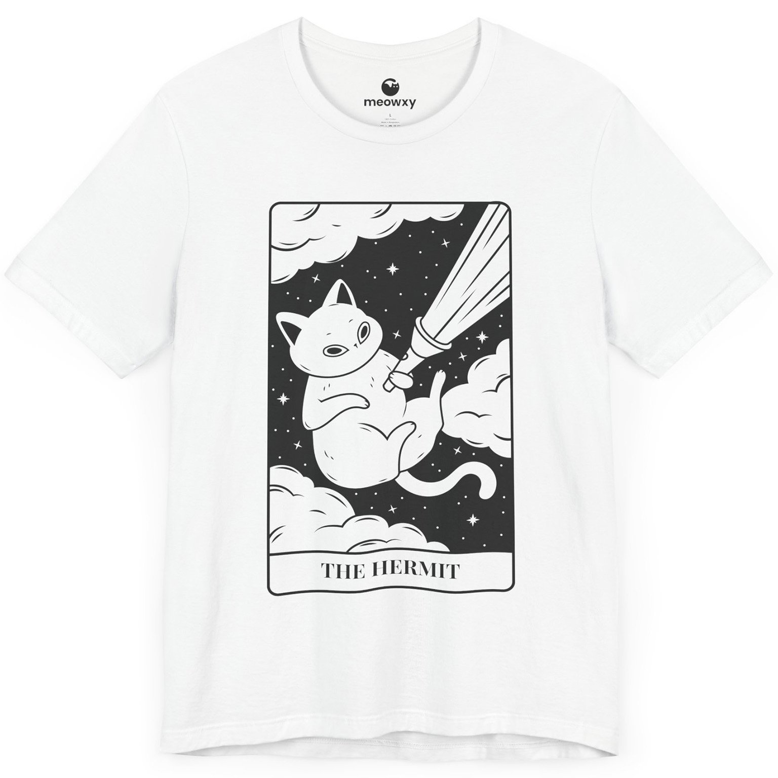 The Hermit Tarot Cat T-shirt - Image 4