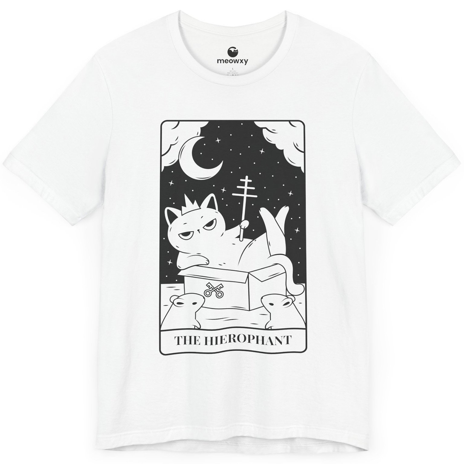 The Hierophant Tarot Cat T-shirt - Image 4