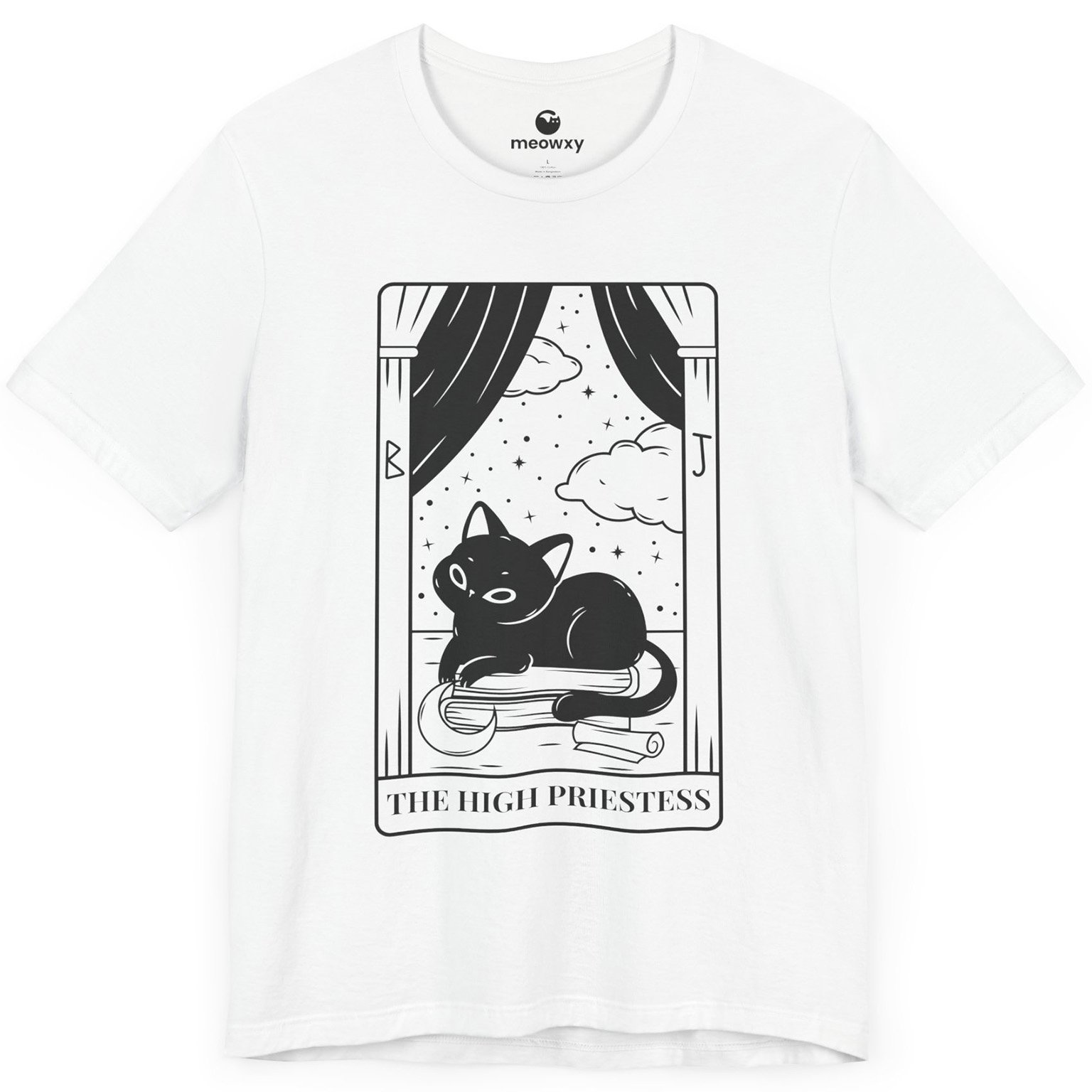 The High Priestess Tarot Cat T-shirt - Image 4
