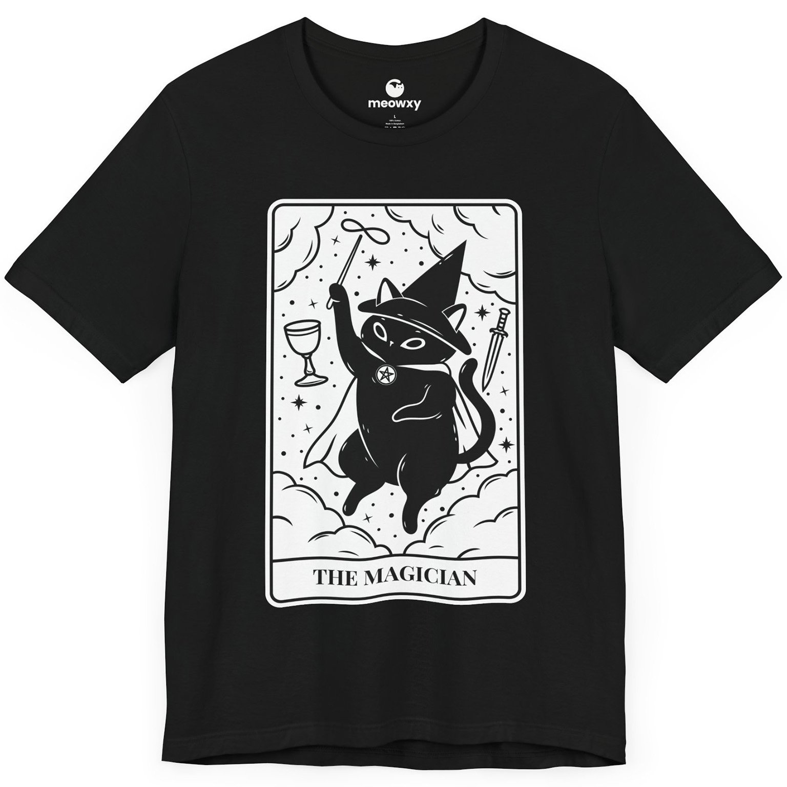 The Magician Tarot Cat T-shirt - Image 1
