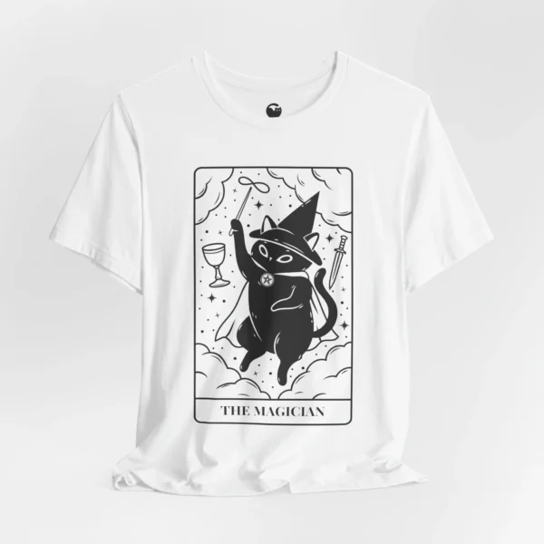 Meowxy T-Shirt, The Magician Tarot Cat White