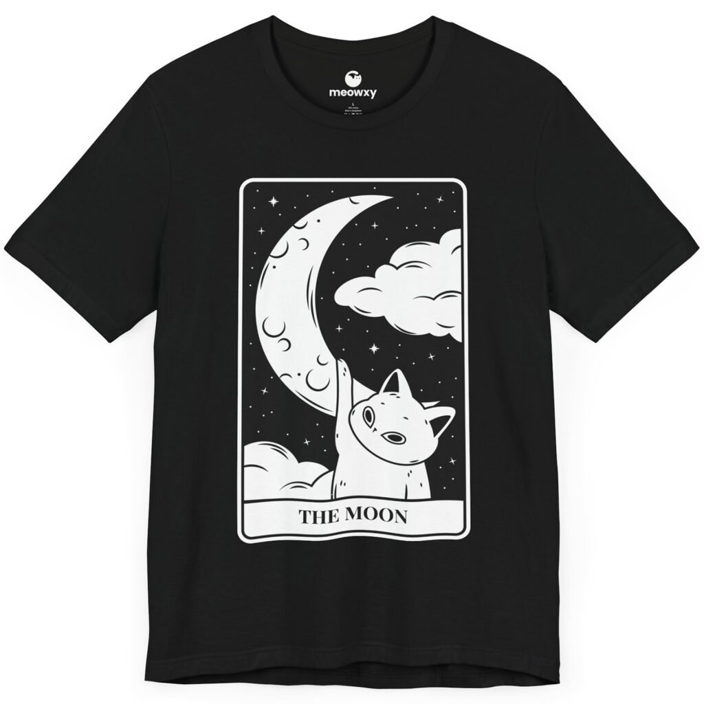 The Moon Tarot Cat T-shirt