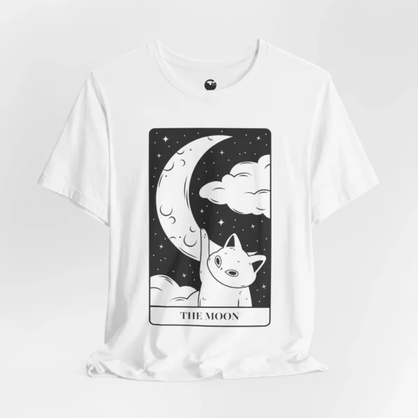 Meowxy T-Shirt, The Moon Tarot Cat White