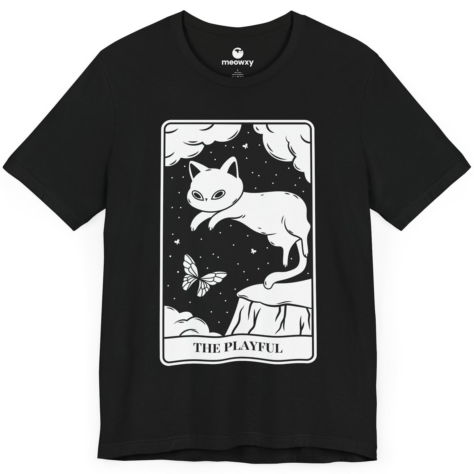 The Playful Tarot Cat T-shirt - Image 1