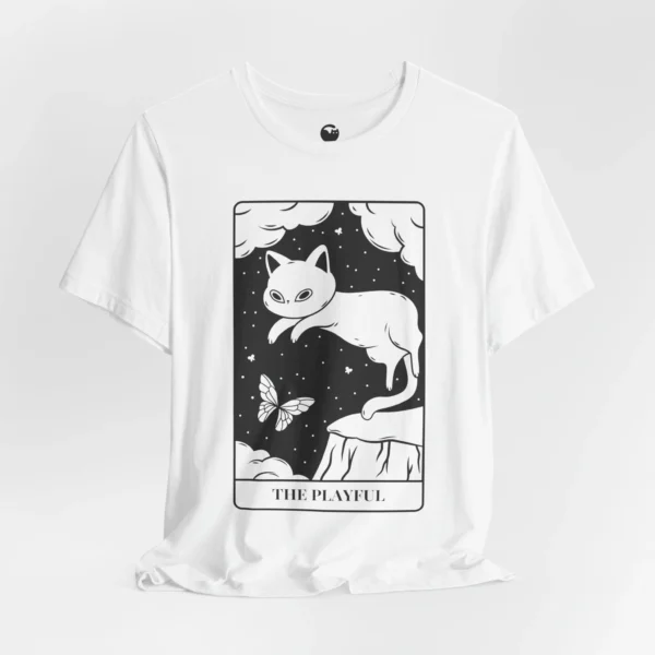 Meowxy T-Shirt, The Playful Tarot Cat White