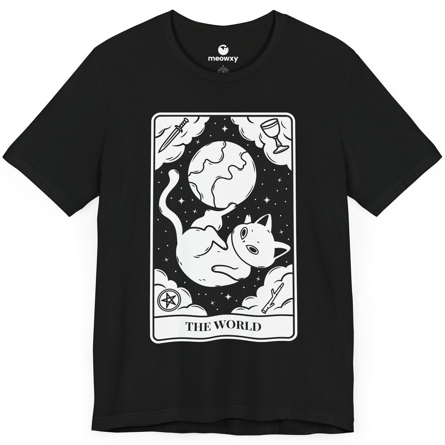 The World Tarot Cat T-shirt - Image 1