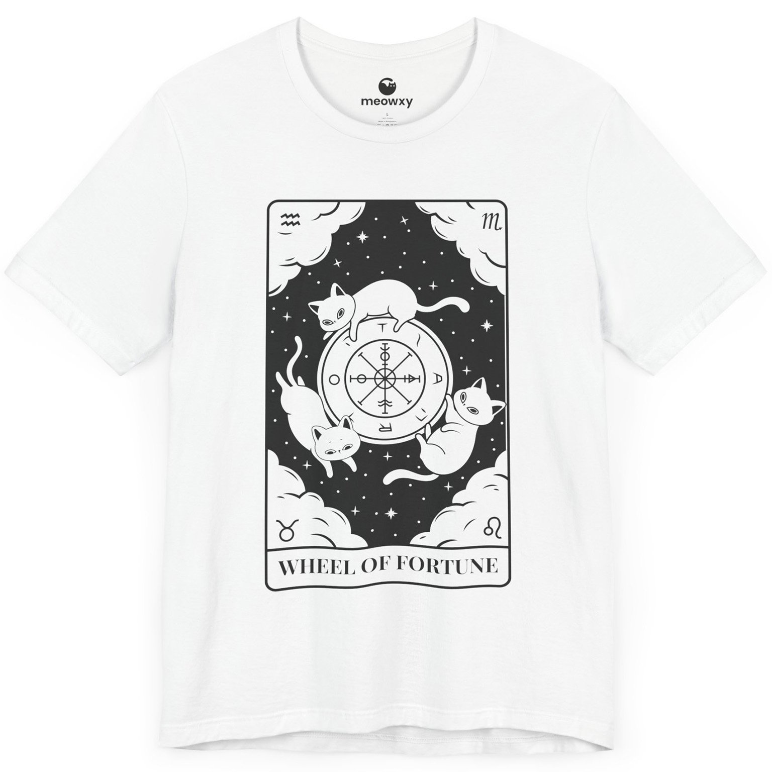 Wheel of Fortune Tarot Cat T-shirt - Image 4