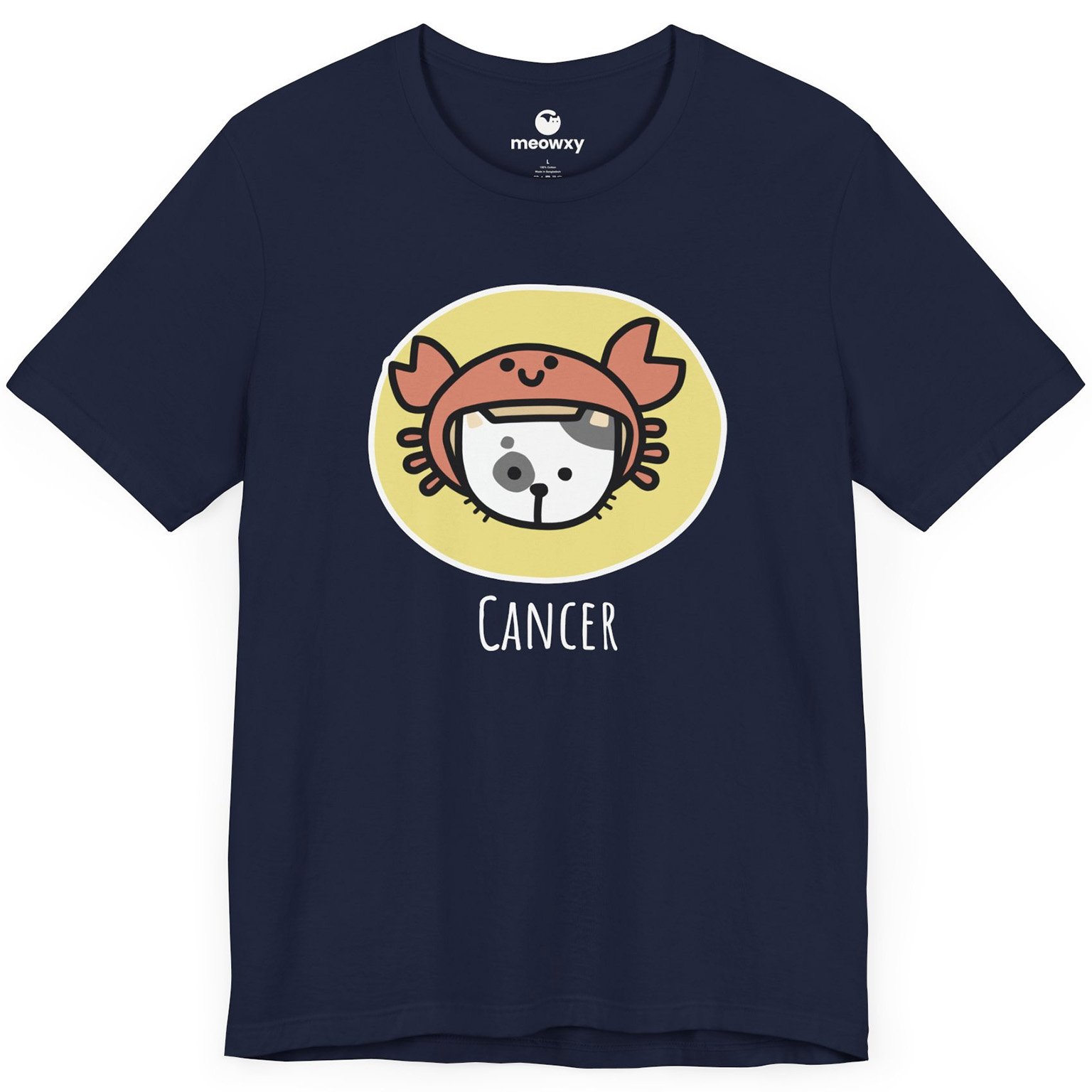 Cancer Zodiac Cat T-shirt - Image 2