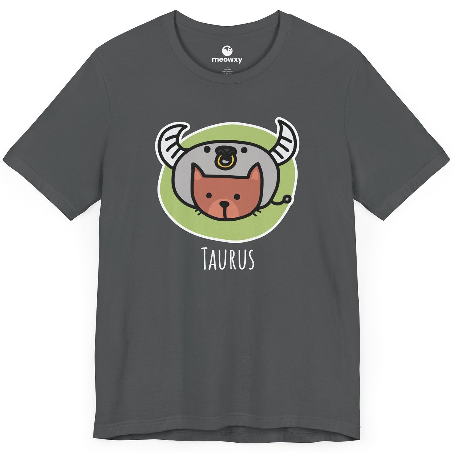 Taurus Zodiac Cat T-shirt - Image 3