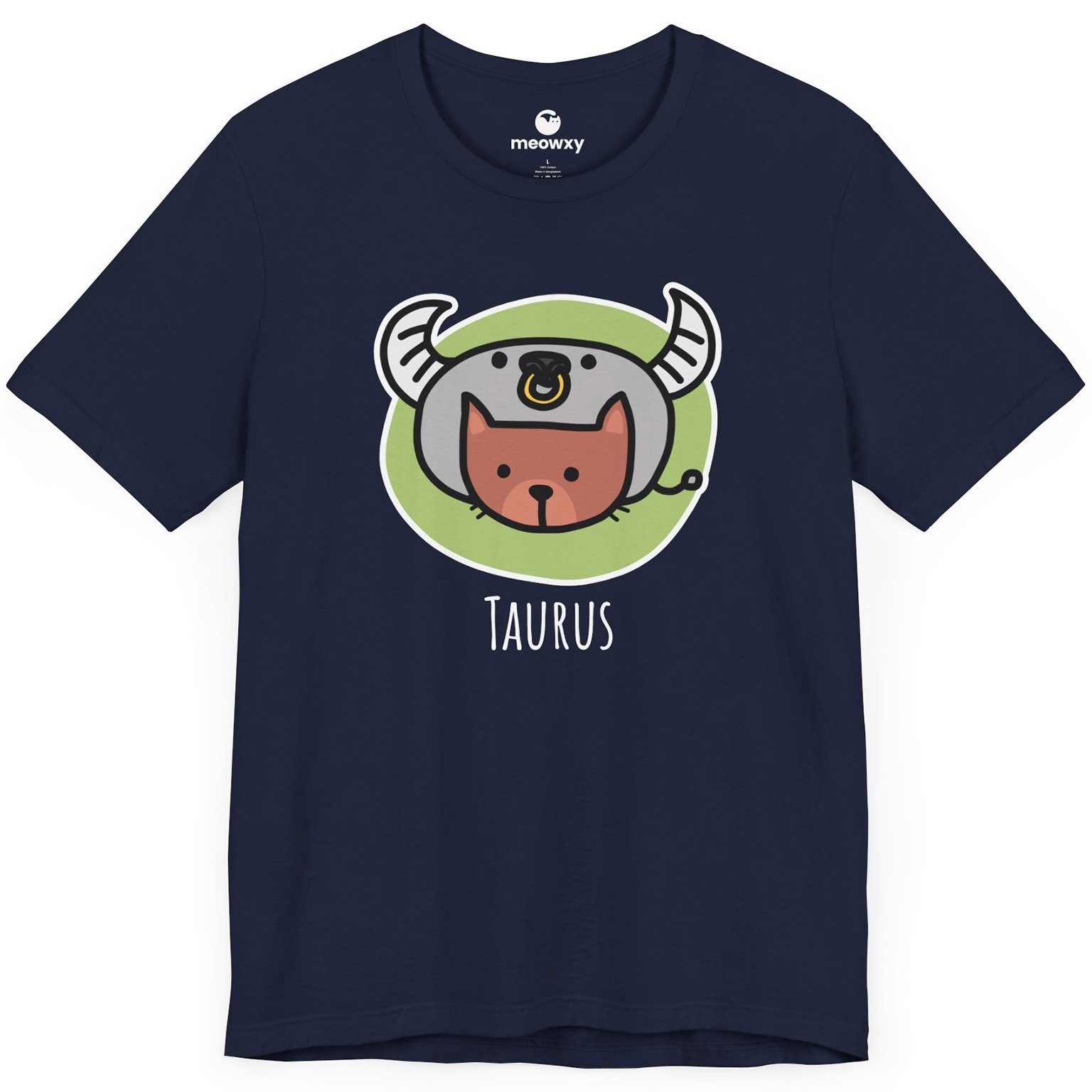 Taurus Zodiac Cat T-shirt - Image 2