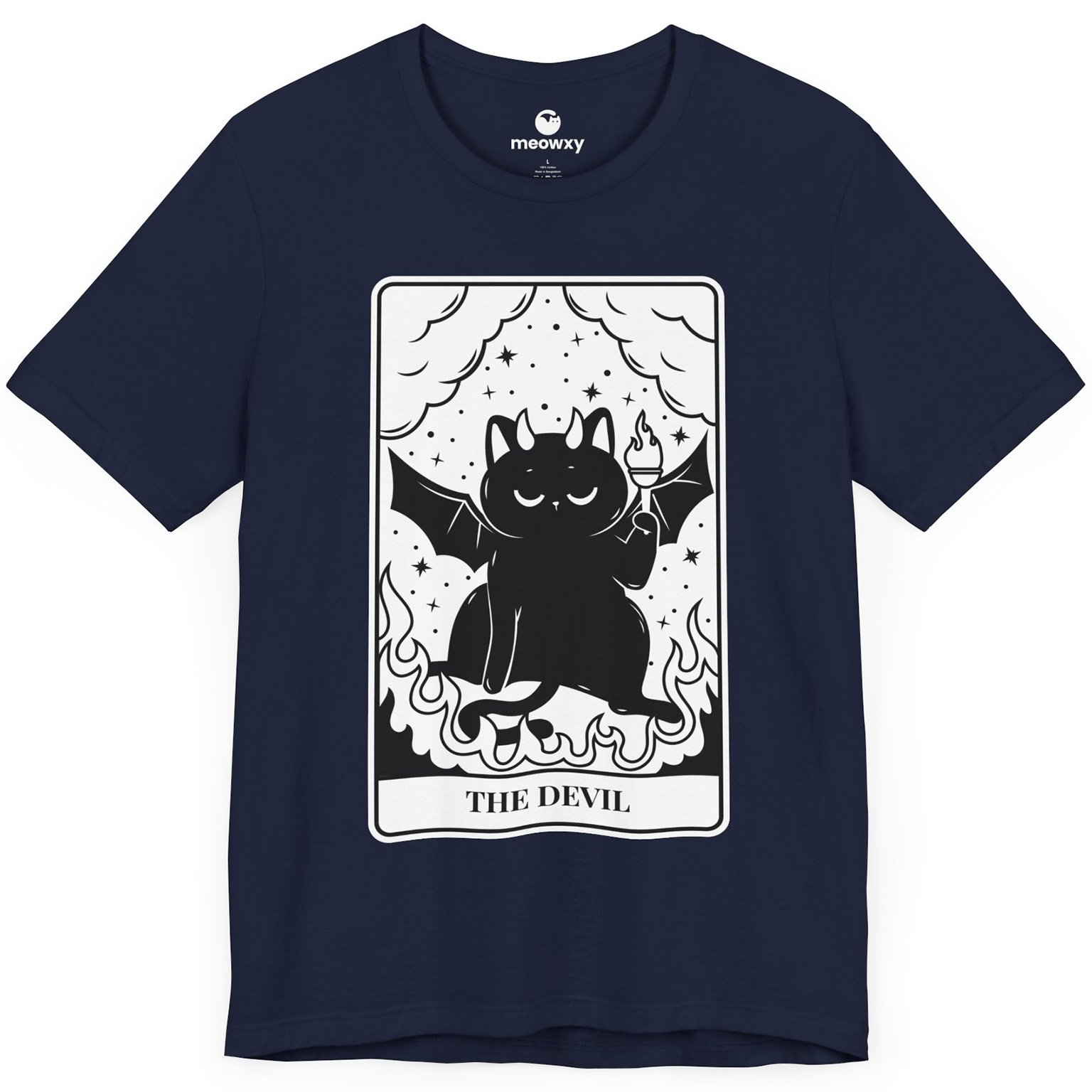 The Devil Tarot Cat T-shirt - Image 2