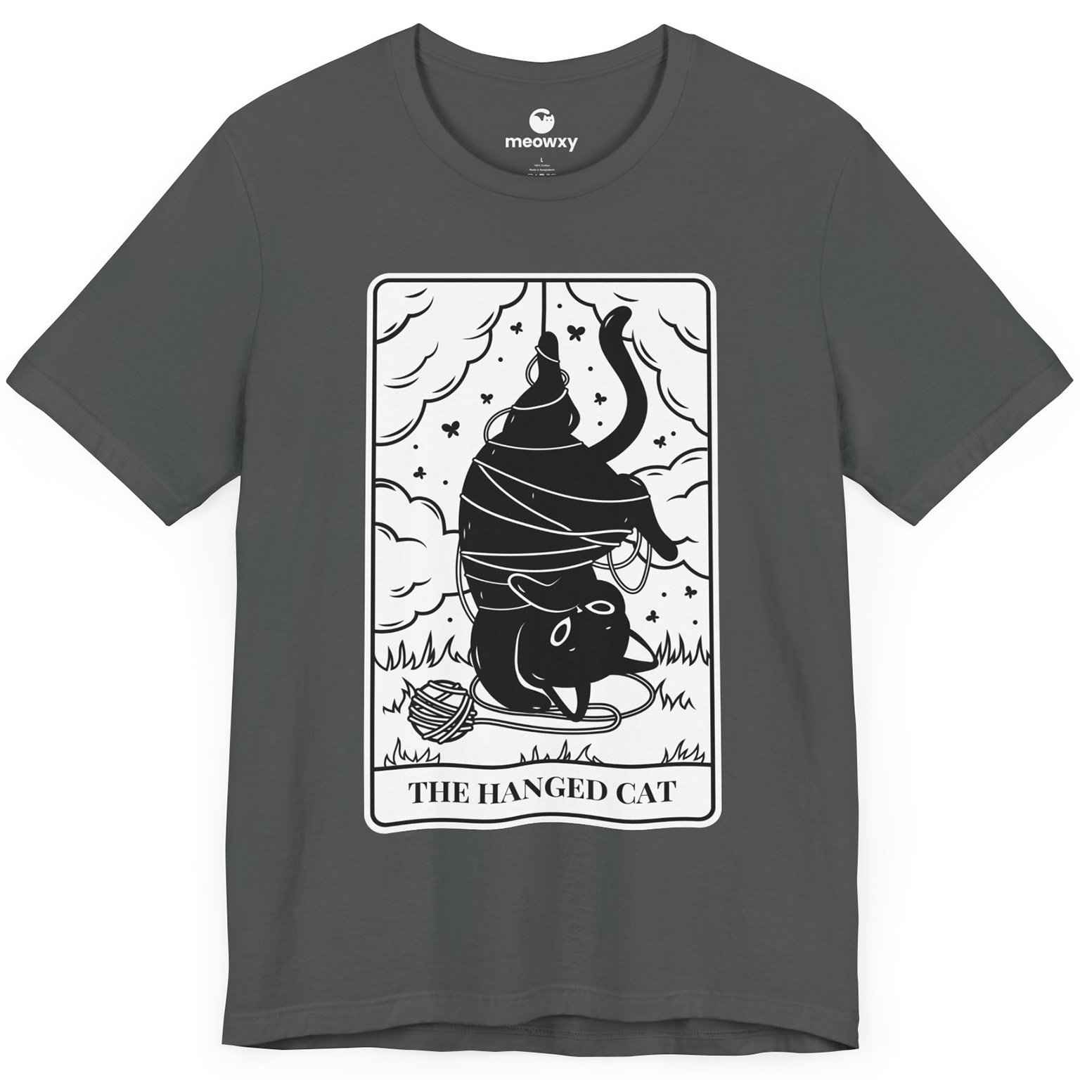 The Hanged Cat Tarot Cat T-shirt - Image 3