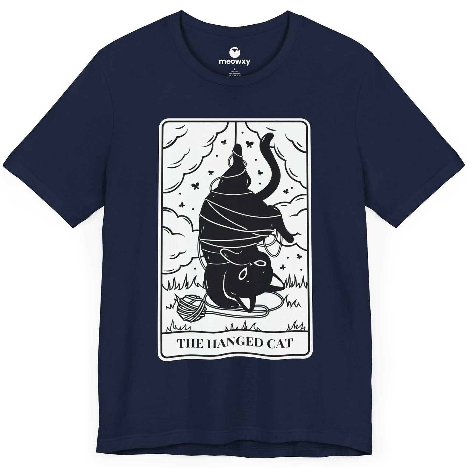 The Hanged Cat Tarot Cat T-shirt - Image 2