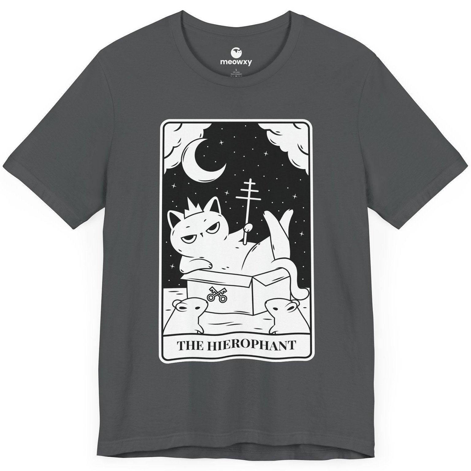 The Hierophant Tarot Cat T-shirt - Image 3