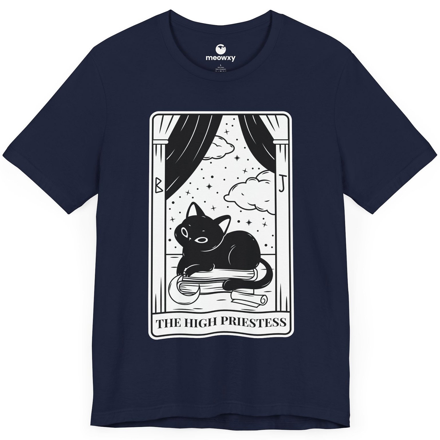 The High Priestess Tarot Cat T-shirt - Image 2