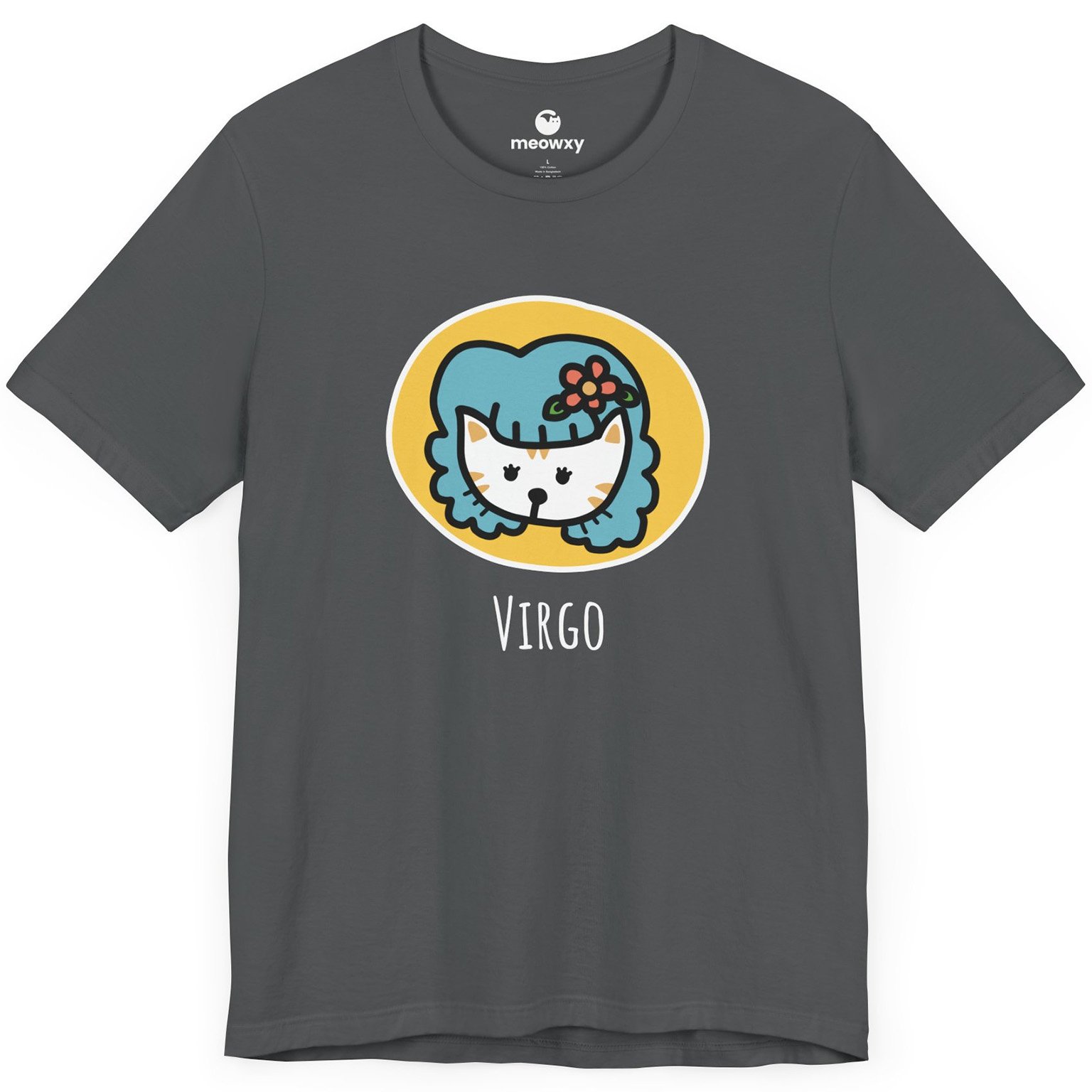 Virgo Zodiac Cat T-shirt - Image 3