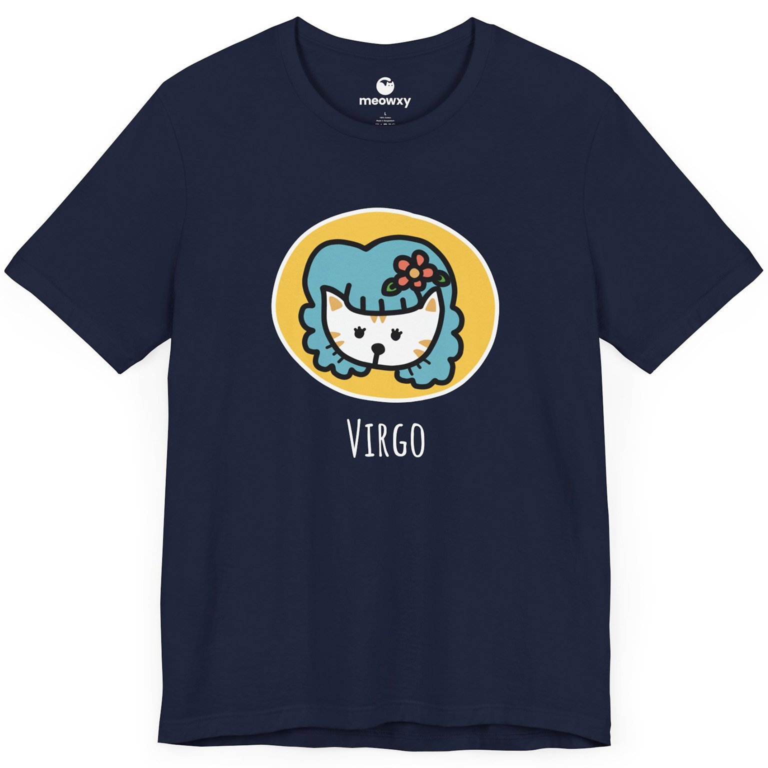 Virgo Zodiac Cat T-shirt - Image 2