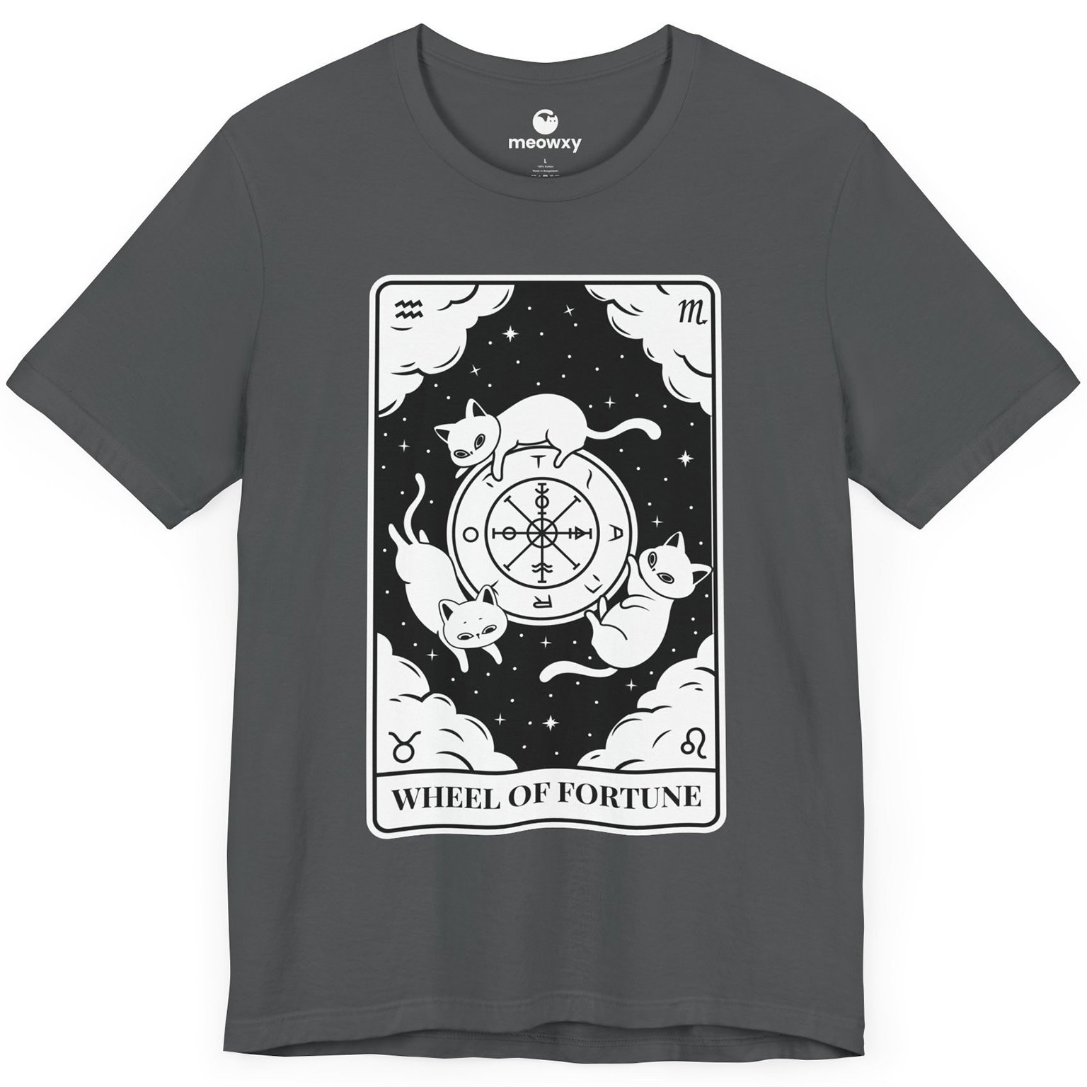 Wheel of Fortune Tarot Cat T-shirt - Image 3