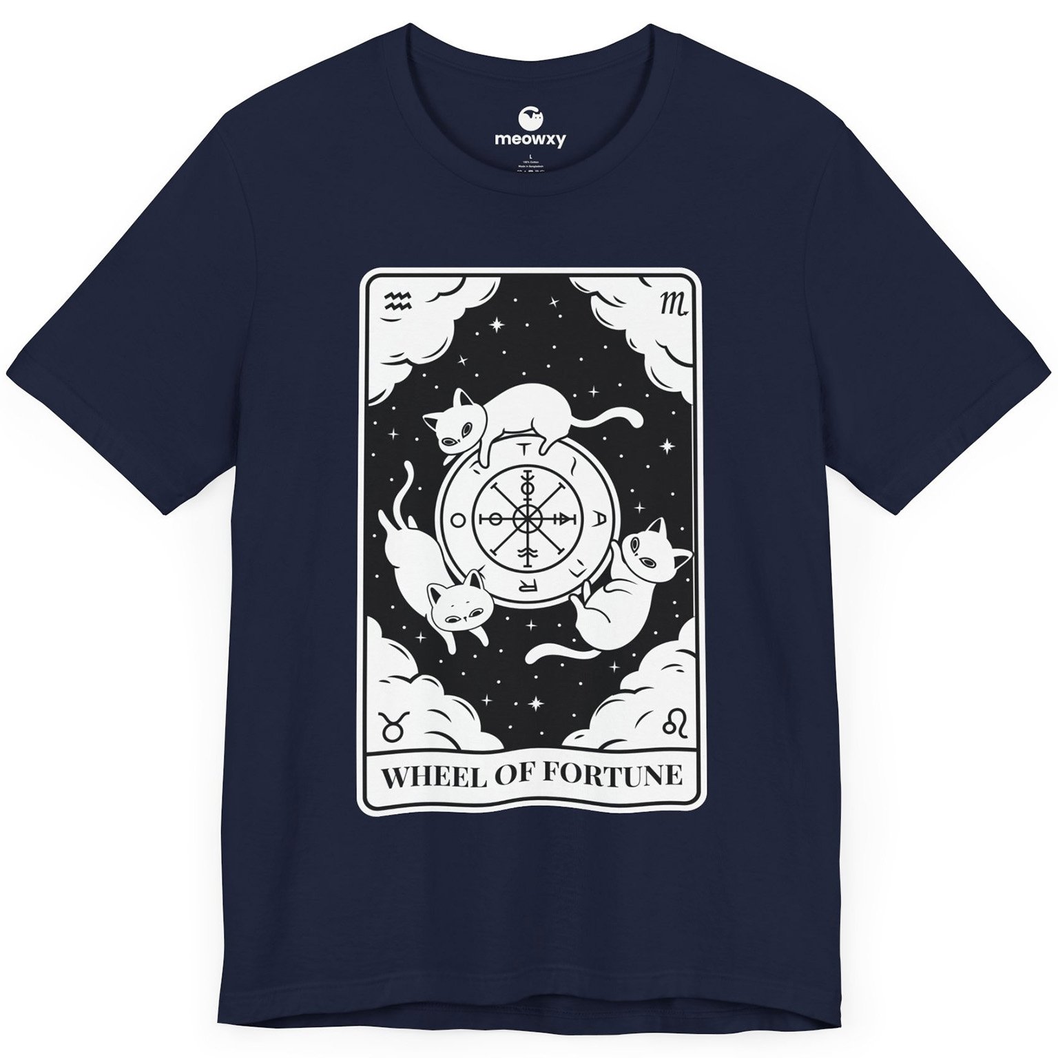 Wheel of Fortune Tarot Cat T-shirt - Image 2